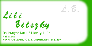 lili bilszky business card